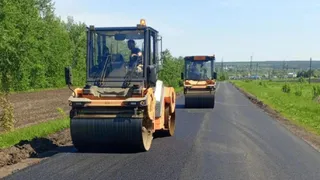 В Вадинском районе начали укладку асфальта на трассе у деревни Тенево