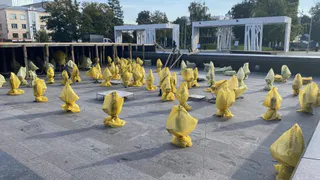 Форсунки сняты, чаша зашита: фонтан на Московской укрывают на зиму