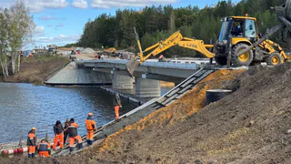 Мост через пруд Озерный в Камешкирском районе готовят к открытию