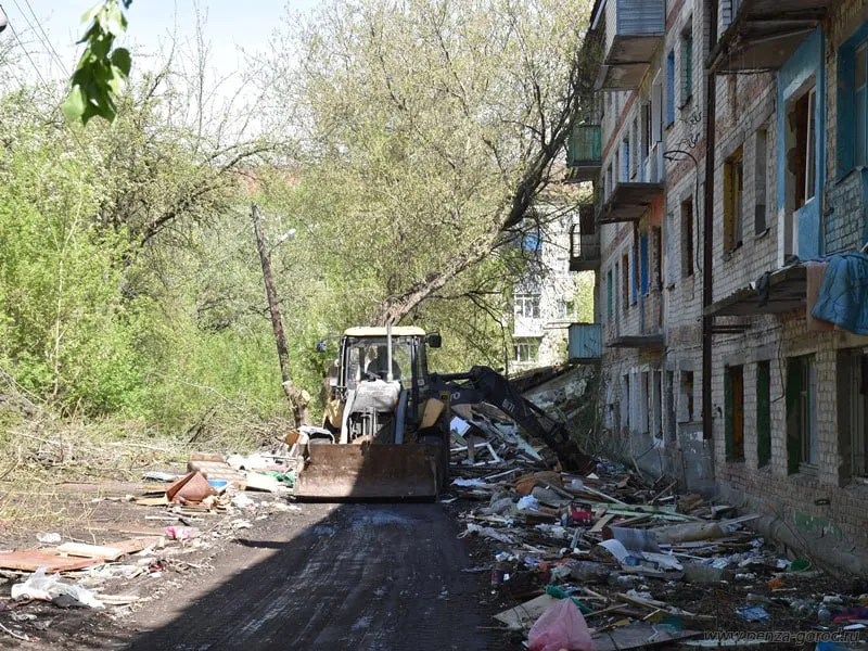 В Пензе начался снос дома по улице Ударной