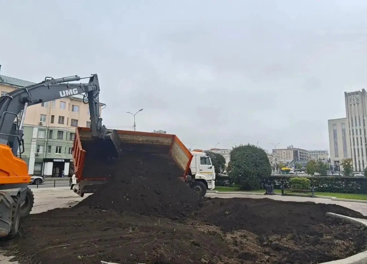 В Пензе начали завозить грунт на городские клумбы