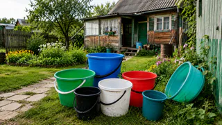Старые треснувшие вёдра собираю на даче, но не для мусора и не для полива — 6 идей, где пригодятся