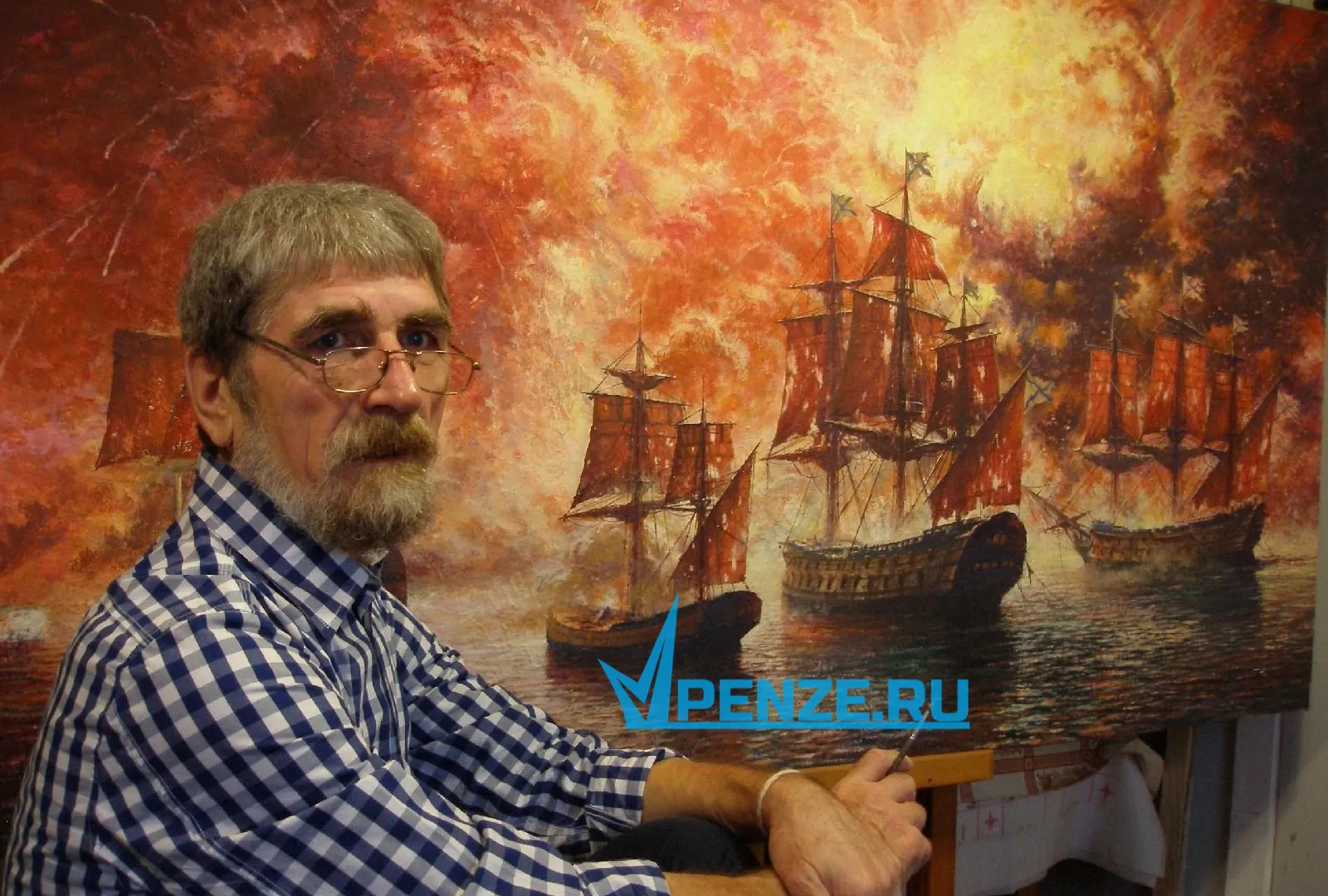 Вдова пензенского художника-мариниста Александра Заикина передала в дар Никольскому храму книгу «Время, море, корабли»