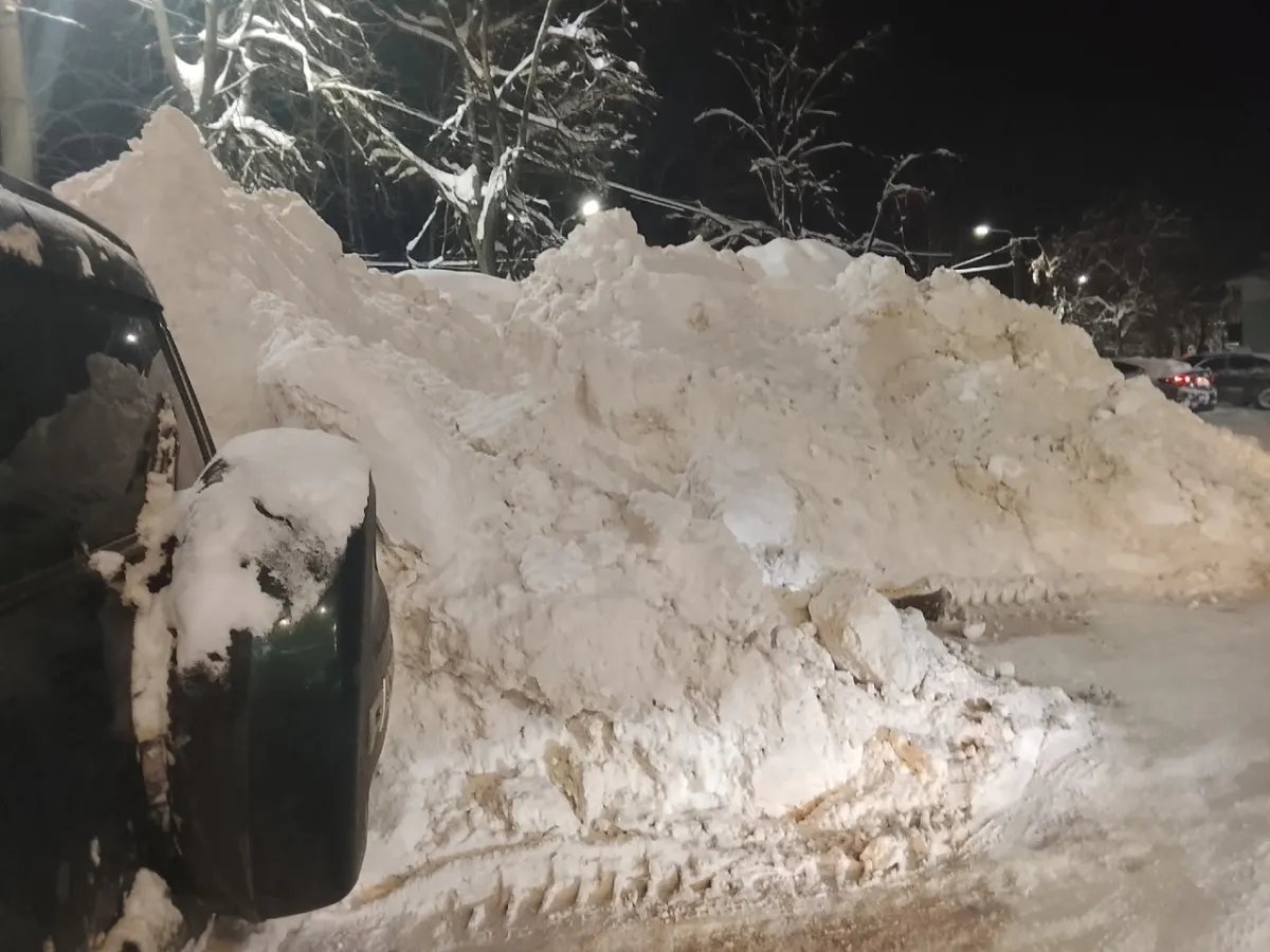 В Сосновоборске Пензенской области жители пожаловались на неубранный снег
