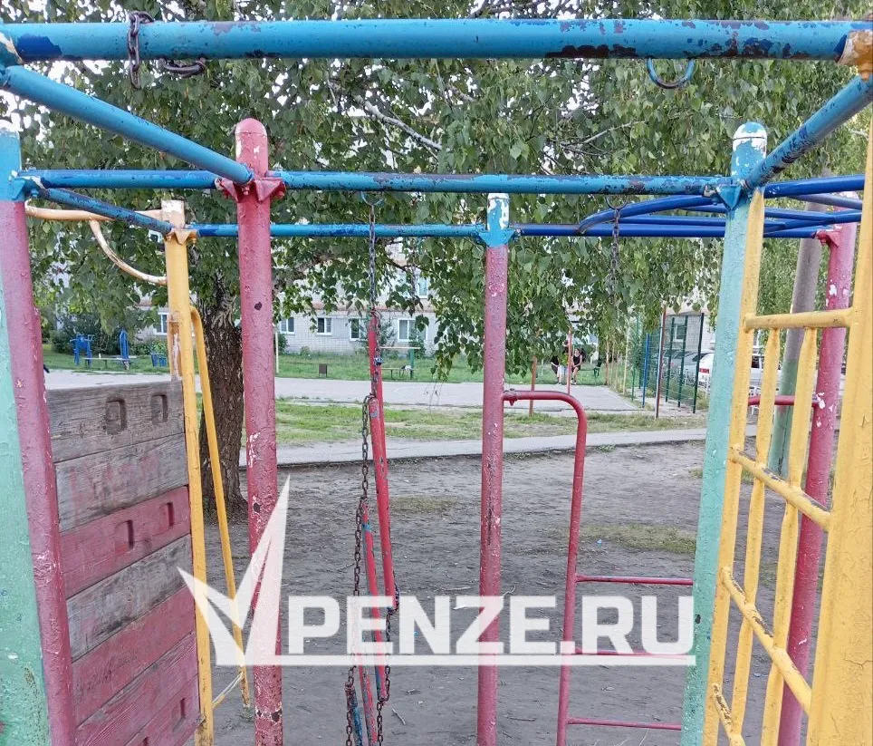 Со скрипом на одном гвозде: пензенец нашел самую опасную детскую площадку в Терновке
