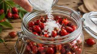 В августе засыпаю шиповник солью — всю осень не нарадуюсь свой хитрости: простой и хитрый способ 