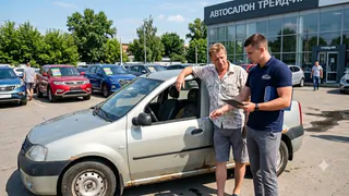 Привез гнилой  Рено Логан в трейд-ин, чтобы купить «китайца»: во сколько реально оценили 19-летнюю машину
