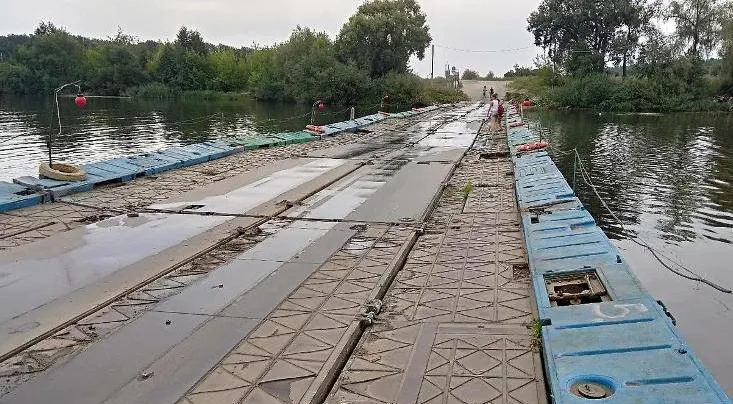 С 25 сентября в Засечном закроют проезд по понтонному мосту через Суру