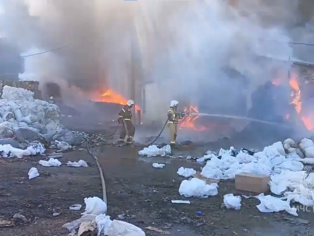 Под Пензой горела база вторичного сырья: огонь охватил 1000 квадратов